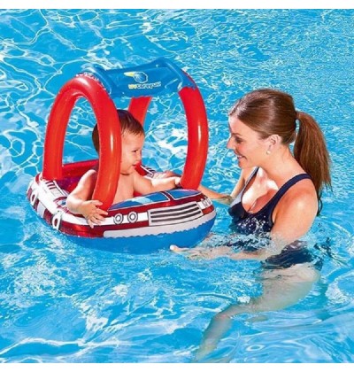 Bateau de combat à eau Ride-on Flotteur de piscine gonflable pour les  enfants