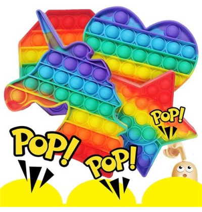 Pop it puzzle XXL arc-en-ciel Bubble Jouets Anti-Stress - Fidget